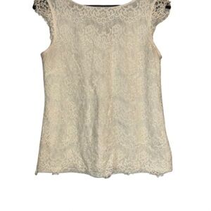 The Limited Elegant Cream Lace Top